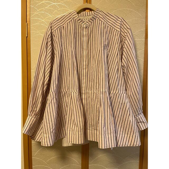 FORMO Tuck Flare Shirt ストライプピンク 3