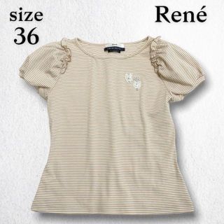 ルネ(René)のRené LIMITED EDITION ボーダー 半袖カットソー サイズ 36(カットソー(半袖/袖なし))