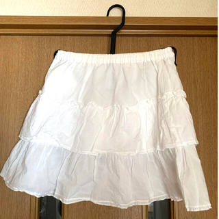 ユニクロ(UNIQLO)のUNIQLOユニクロ 白レースフレアスカート サイズ140(スカート)