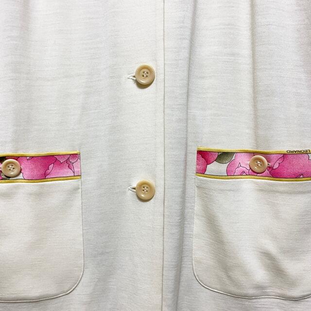 ○レオナール LEONARD/ロングカーディガン/花柄/ベージュ○ cutacut.com