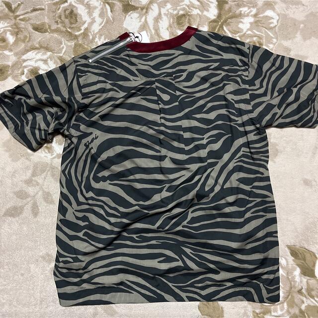 sacai(サカイ)のsacai ショルダージップ　tシャツ シャツ　zip ベルベット　3　総柄 メンズのトップス(Tシャツ/カットソー(半袖/袖なし))の商品写真