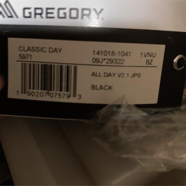 Gregory(グレゴリー)のグレゴリー Backpacks オールデイ コーデュラバリスティック ブラック メンズのバッグ(バッグパック/リュック)の商品写真
