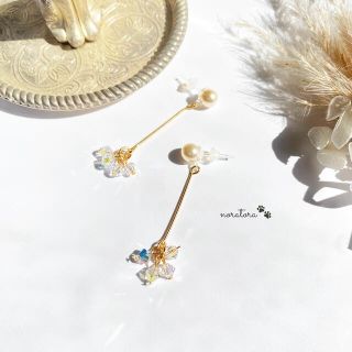 スワロフスキー(SWAROVSKI)のアレルギー対応　ピアス  パールピアス  樹脂ピアス   スワロフスキー  (ピアス)