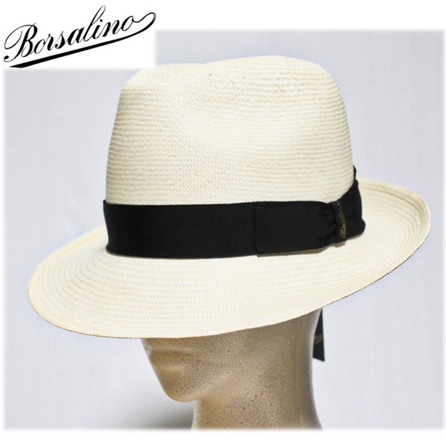 Borsalino(ボルサリーノ)の《ボルサリーノ》新品 イタリア製 天然草 パナマハット 麦わら帽子 58(M) メンズの帽子(ハット)の商品写真