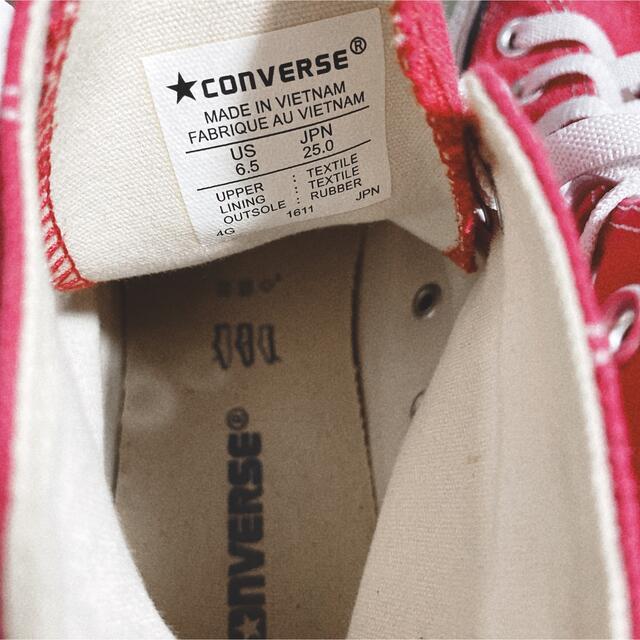 CONVERSE(コンバース)のコンバース　赤　ハイカット レディースの靴/シューズ(スニーカー)の商品写真