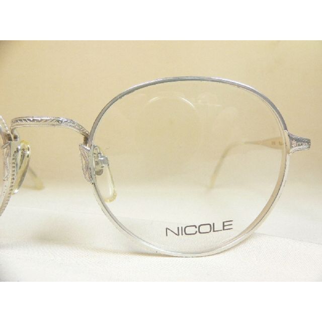 NICOLE ヴィンテージ 眼鏡 フレーム 風防 強度用? サビ メッキ剥げ