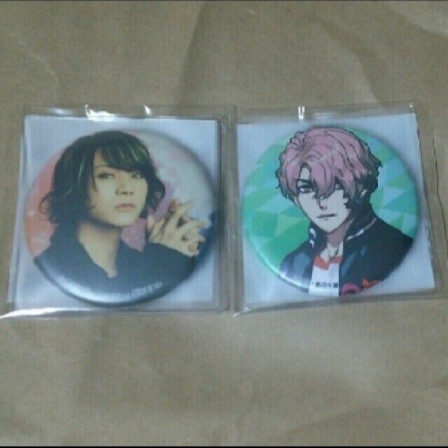 Re:フォロワーリフォロワーくじ 佐藤流司 実写&塩野瑛久イラスト缶バッジミラー エンタメ/ホビーのタレントグッズ(男性タレント)の商品写真