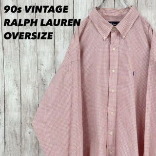 ラルフローレン(Ralph Lauren)のラルフローレン90sビンテージゆるだぼブロードチェックボタンダウンシャツ　XXL(シャツ)