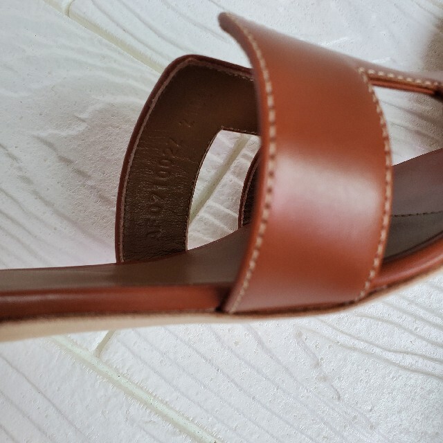 新品未使用【エルメス】オアジス サンダル 37 ゴールド 茶 23.5~24cm