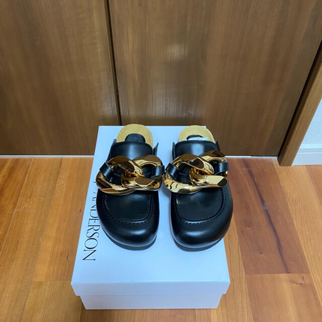 B品　40 JW ANDERSON チェーン ローファー ミュール ブラック