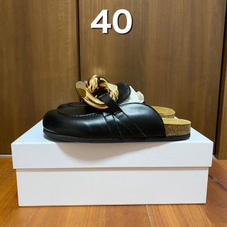 ジェイダブリューアンダーソン(J.W.ANDERSON)のB品　40 JW ANDERSON チェーン ローファー ミュール ブラック(その他)