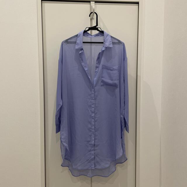 GU(ジーユー)のシアーシャツ レディースのトップス(シャツ/ブラウス(長袖/七分))の商品写真