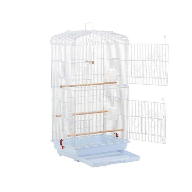 鳥かご バードケージ 鳥小屋 大型 複数飼い セキセイ オカメインコ 文鳥　白 その他のペット用品(かご/ケージ)の商品写真