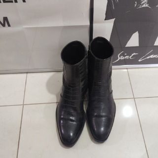 サンローラン saint lauren クロコ型押しブーツ 40サイズ
