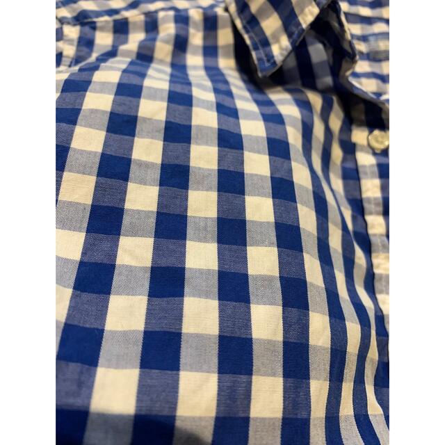 MUJI (無印良品)(ムジルシリョウヒン)の無印　シャツ　ブルー　チェック レディースのトップス(シャツ/ブラウス(半袖/袖なし))の商品写真