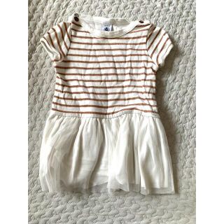 プチバトー(PETIT BATEAU)のプチバトー　ワンピース12m/75(ワンピース)