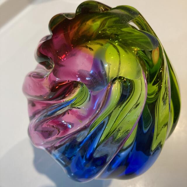 花瓶　ガラス　カラフル レインボー  フラワーべース　美品 3