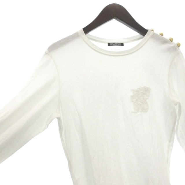 最安値最新作 BALMAIN - バルマン Tシャツ カットソー 長袖 刺繍 肩金
