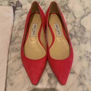 ジミーチュウ(JIMMY CHOO)の未使用　ジミーチュウ  スエード　フラットシューズ　パンプス(ハイヒール/パンプス)