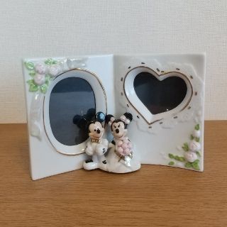 ディズニー(Disney)の♡Disney♡写真立て ミッキー ミニー ウェディング 陶器(キャラクターグッズ)