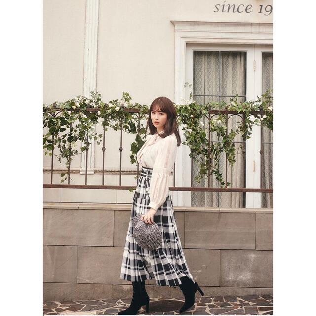 Her lip to(ハーリップトゥ)のHerlipto Pleated Checkered Twill Skirt レディースのスカート(ロングスカート)の商品写真