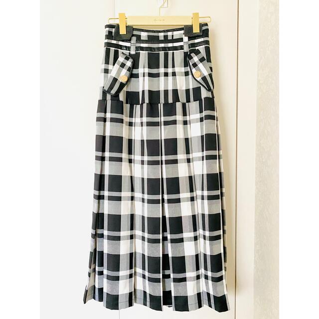 Her lip to(ハーリップトゥ)のHerlipto Pleated Checkered Twill Skirt レディースのスカート(ロングスカート)の商品写真