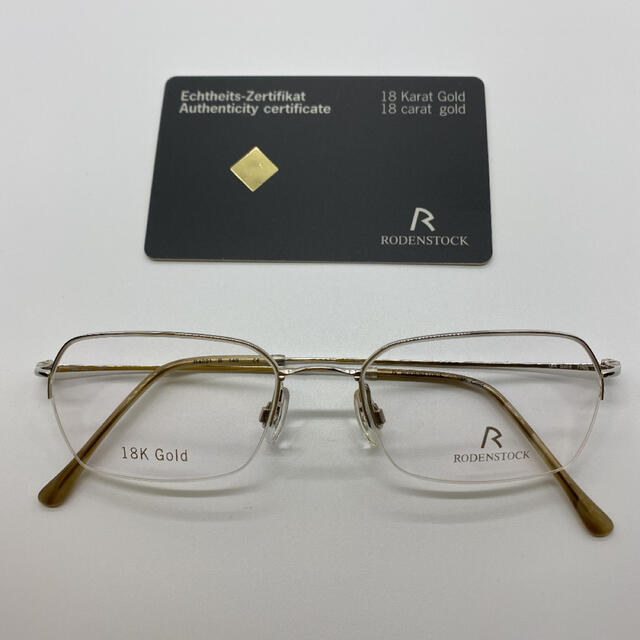 ファッション小物K18金 プラチナメッキ メガネフレーム RODENSTOCK R4021