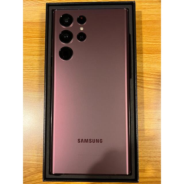 韓国版 GALAXY S22ultra  256GB バーガンディ 美品