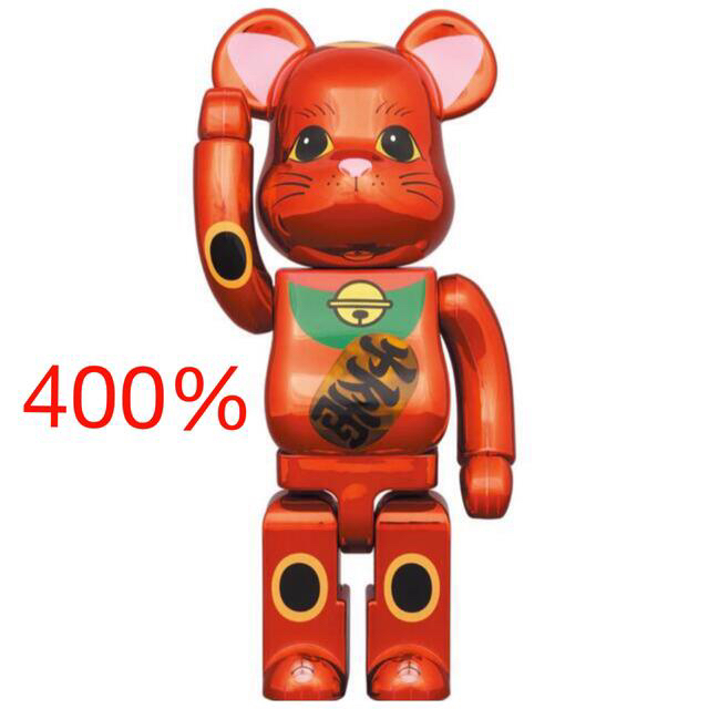 MEDICOM TOY(メディコムトイ)のBE@RBRICK 招き猫 梅金メッキ 発光 400％ エンタメ/ホビーのフィギュア(その他)の商品写真