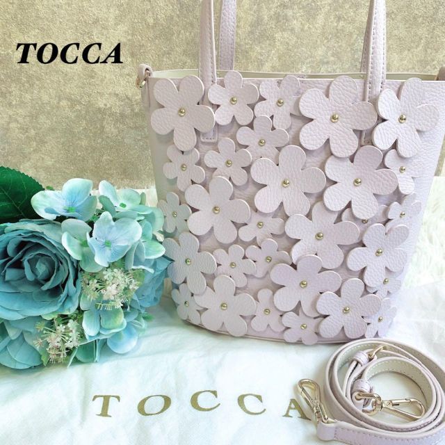 TOCCA - 美品♡トッカ 牛革 フローラバッグ トートバッグ 花柄 2way ...