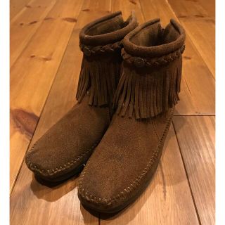 ミネトンカ(Minnetonka)のミネトンカ MINNETONKA モカシン フリンジ バックジップ(ブーツ)