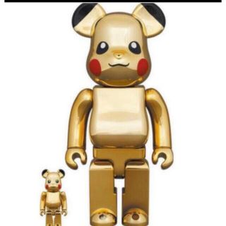 メディコムトイ(MEDICOM TOY)のBE@RBRICK ピカチュウ GOLD CHROME 100％ & 400％(フィギュア)