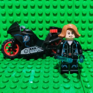 レゴ(Lego)のLEGO MARVEL 76050 ミニフィグ ブラックウィドウ バイク付(その他)
