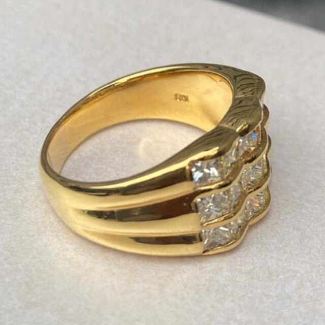 3ct ダイヤモンド リング K18 YG イエローゴールド レディースのアクセサリー(リング(指輪))の商品写真