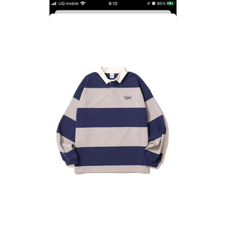 KEBOZ HEAVY WEIGHT RUGBY SHIRT NAVY GRAY(ポロシャツ)