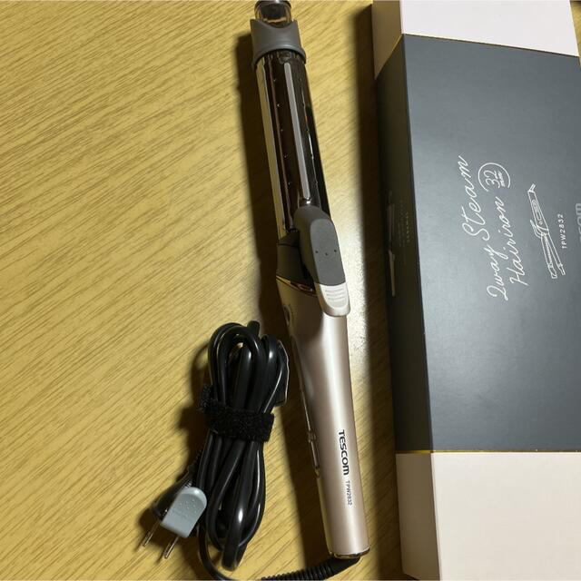 TESCOM(テスコム)のテスコム マイナスイオン 2WAYスチームヘアーアイロン 32mm ゴールド   スマホ/家電/カメラの美容/健康(ヘアアイロン)の商品写真