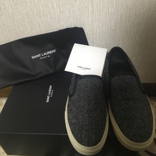 サンローラン(Saint Laurent)の最終価格サンローランSAINT LAURENTツイードスリッポン スニーカー(スリッポン/モカシン)