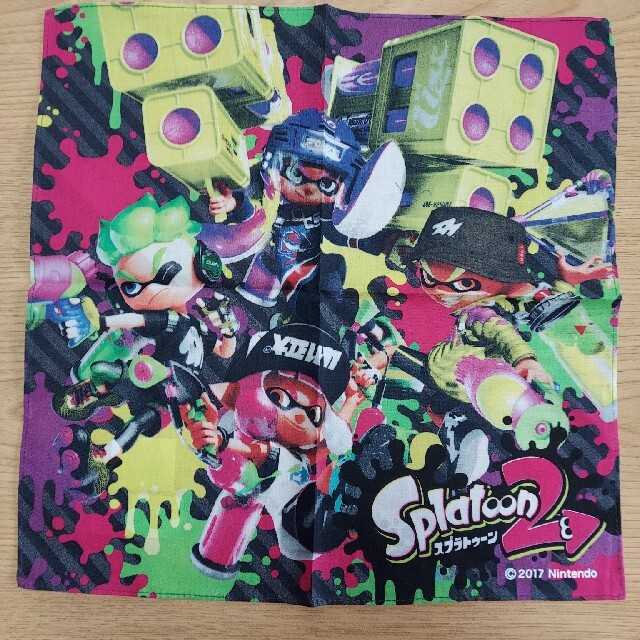 Nintendo Switch(ニンテンドースイッチ)のハンカチお子様用 ３枚 Splatoon キッズ/ベビー/マタニティのこども用ファッション小物(その他)の商品写真