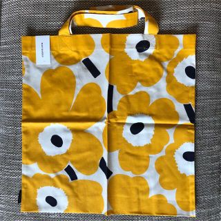 マリメッコ(marimekko)の廃番 完売 新品 日本限定 イエロー ウニッコ マリメッコ  ファブリックバッグ(トートバッグ)