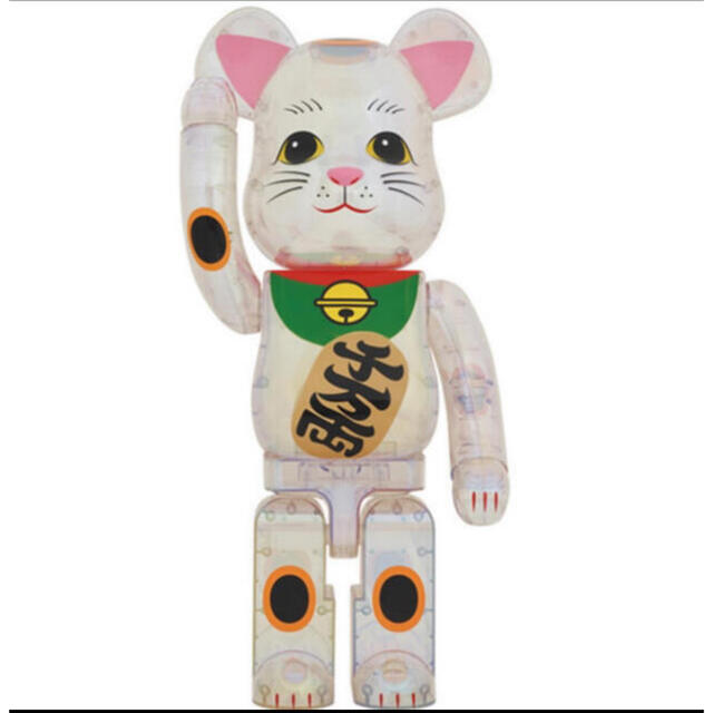 エンタメ/ホビーBE@RBRICK 招き猫 透明メッキ 1000％