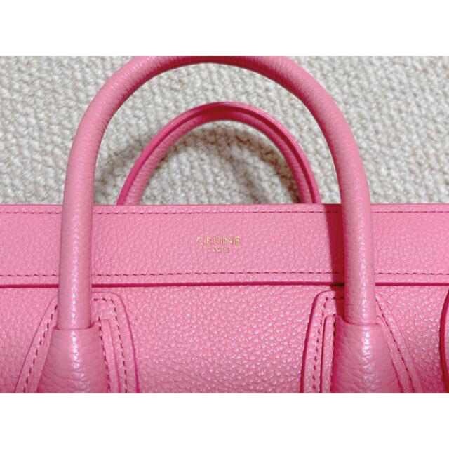 celine(セリーヌ)のCELINE セリーヌ ラゲージナノ フラミンゴピンク 美品 バッグ お買い得 レディースのバッグ(ショルダーバッグ)の商品写真