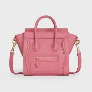 セリーヌ(celine)のCELINE セリーヌ ラゲージナノ フラミンゴピンク 美品 バッグ お買い得(ショルダーバッグ)