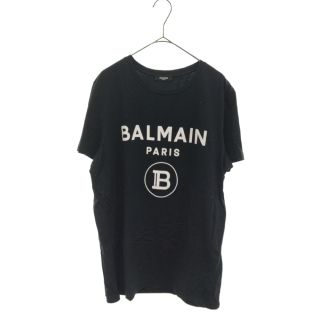 バルマン(BALMAIN)のBALMAIN バルマン フロントロゴTシャツ EF000B029 半袖Tシャツ ブラック(Tシャツ(半袖/袖なし))