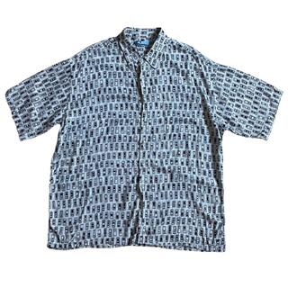 ヴィンテージ(VINTAGE)の90s 総柄 シャツ 100% レーヨン 2XL 古着 半袖 ビンテージ 美品(シャツ)