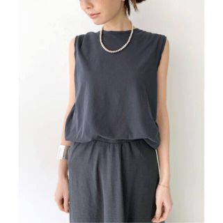 アパルトモンドゥーズィエムクラス(L'Appartement DEUXIEME CLASSE)のL'Appartement GREY CHORD NoSleeve TOP(カットソー(半袖/袖なし))