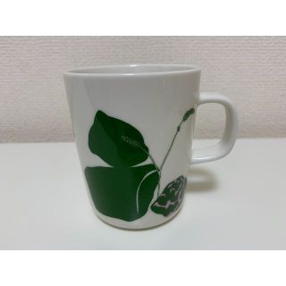 マリメッコ(marimekko)のmarimekko マリメッコ 8月の影 マグ 250ml ホワイト グリーン(グラス/カップ)