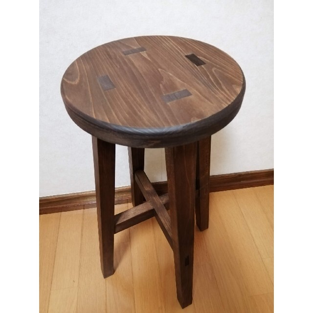 木製スツール　高さ58cm　丸椅子　stool インテリア/住まい/日用品の椅子/チェア(スツール)の商品写真