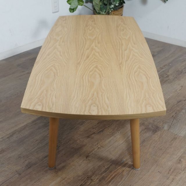 アウトレット　天然木の木目 折りたたみ式　テーブル 幅　110ｃｍ 4
