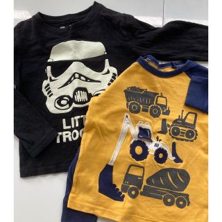 ベビーギャップ(babyGAP)の二枚セット　gap   ロンT   star wars   黄色　黒(Tシャツ/カットソー)