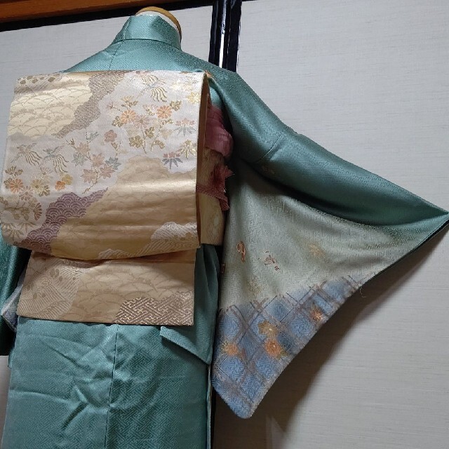 正絹  【作家】金駒刺繍  ぼかし  袷  訪問着5点セット